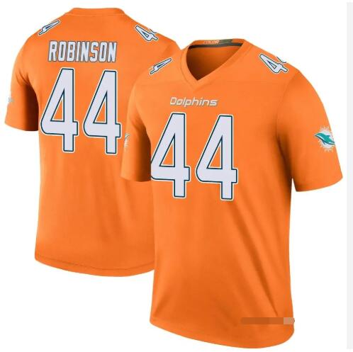 Men's Chop Robinson Miami Dolphins #44 Nike Player Game Orange Jersey
