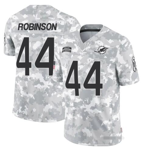 Men's Chop Robinson Miami Dolphins #44 Nike Player Limited Arctic Camo 2024 Salute to Service Jersey