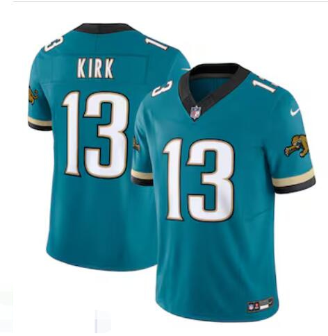 Men's Jacksonville Jaguars #13 Christian Kirk Nike Prowler Throwback Vapor F.U.S.E. Limited Teal Green Jersey