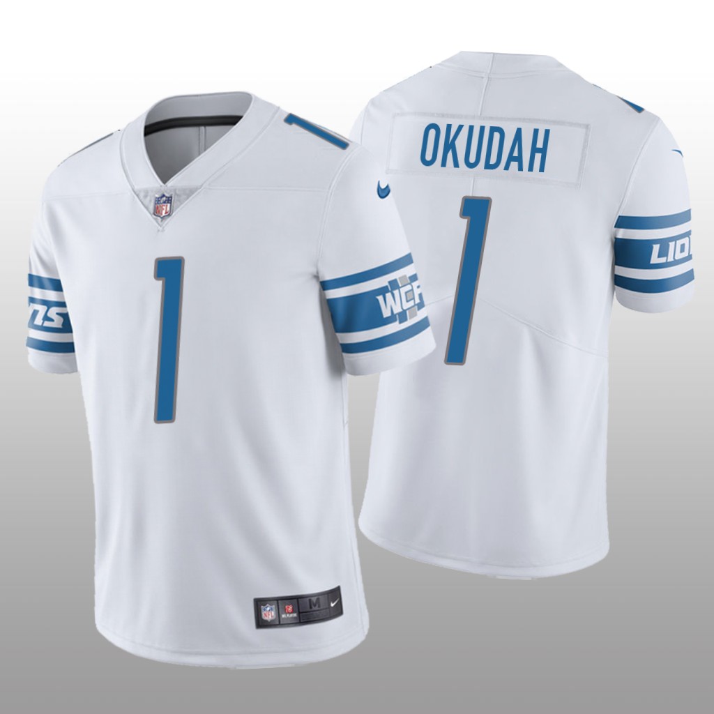 Men's Jeff Okudah White Jersey Detroit Lions Vapor Untouchable Limited