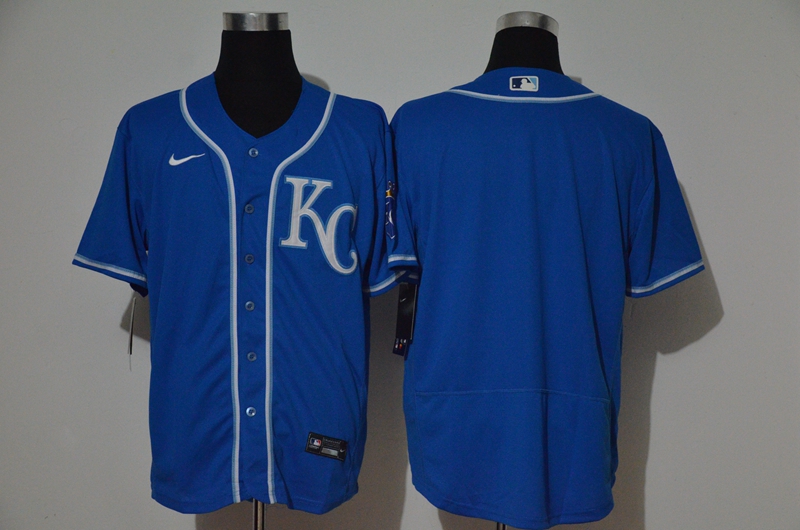 Men's Kansas City Royals Blank Light Blue Stitched MLB Cool Base Nike Jersey