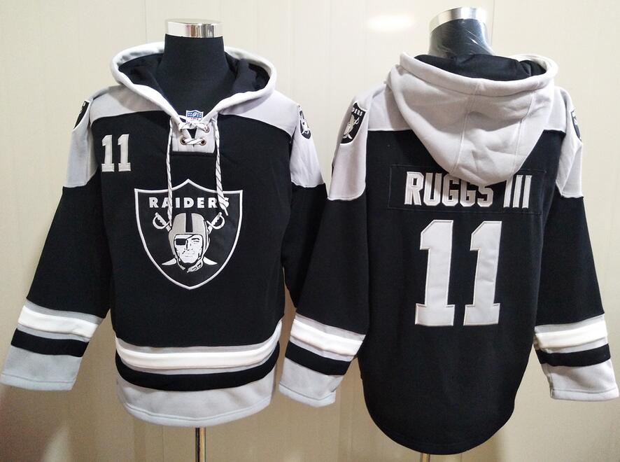 Men's Las Vegas Raiders #11 Henry Ruggs III Black All Stitched Sweatshirt Ageless Must-Have Lace-Up Pullover Hoodie