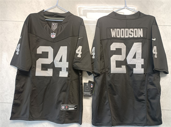 Men's Las Vegas Raiders #24 Charles Woodson Black 2023 F.U.S.E Vapor