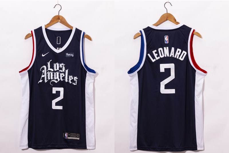 Men's Los Angeles Clippers #2 Kawhi Leonard NEW Black Nike 2021 Swingman