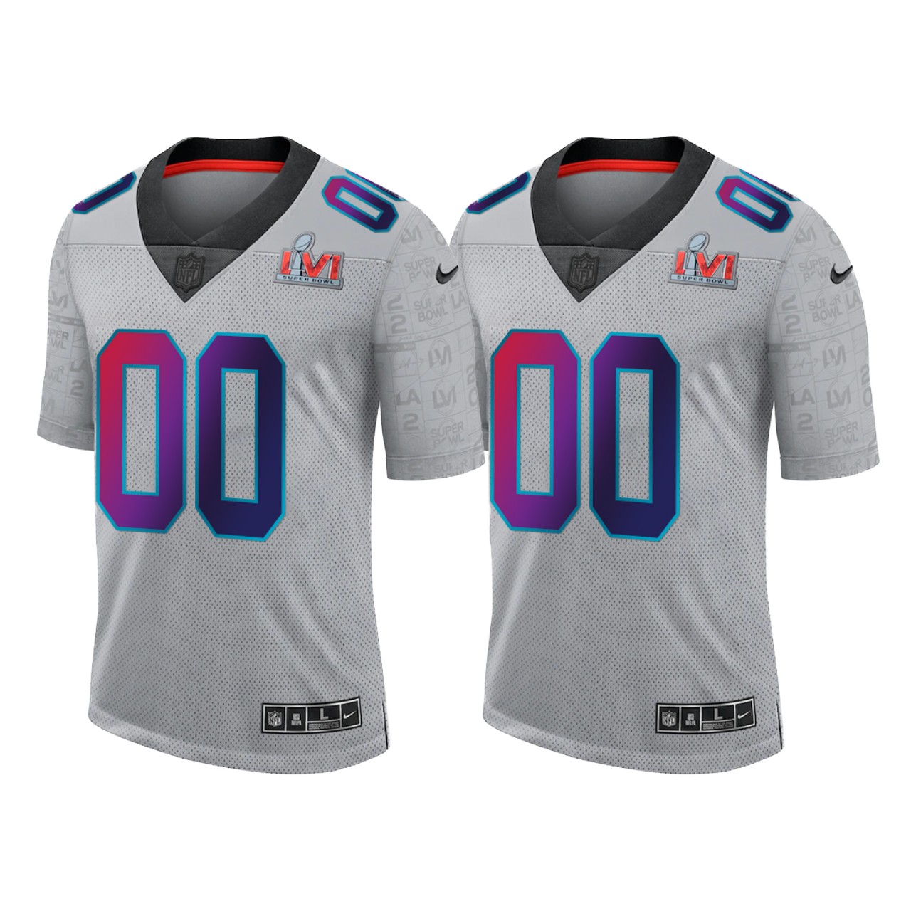 Men's Los Angeles Rams Active Player Custom 2022 Grey Super Bowl LVI Limited Stitched Jerse