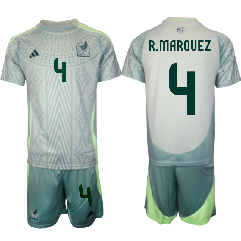 Men's Mexico away 4# R.MARQUEZ 2024-25 Suit Soccer Jerseys
