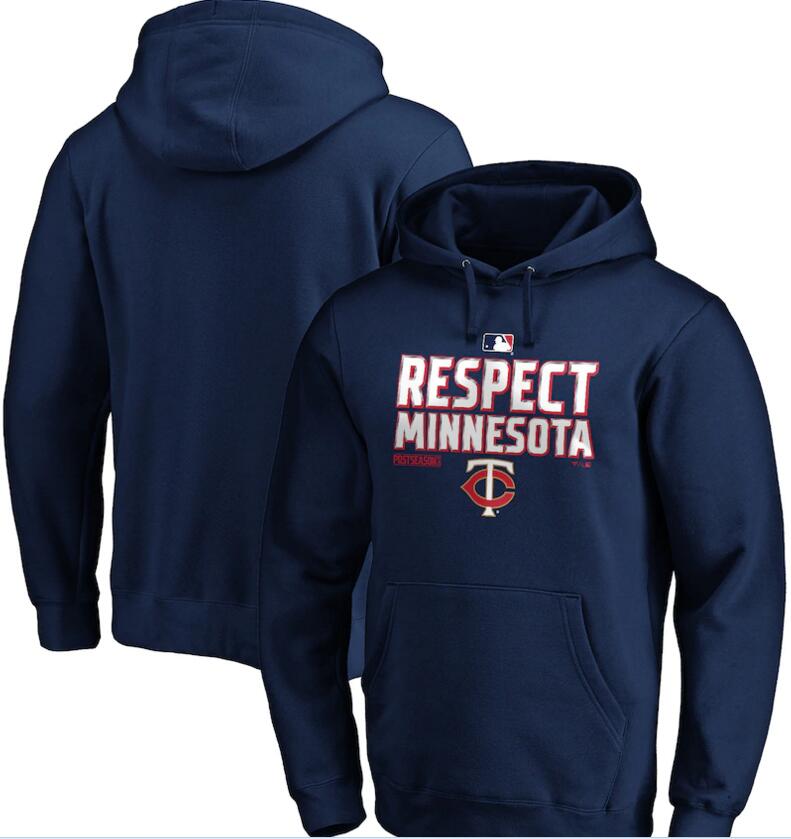 Men's Minnesota Twins Navy 2020 Postseason Collection Pullover Hoodie