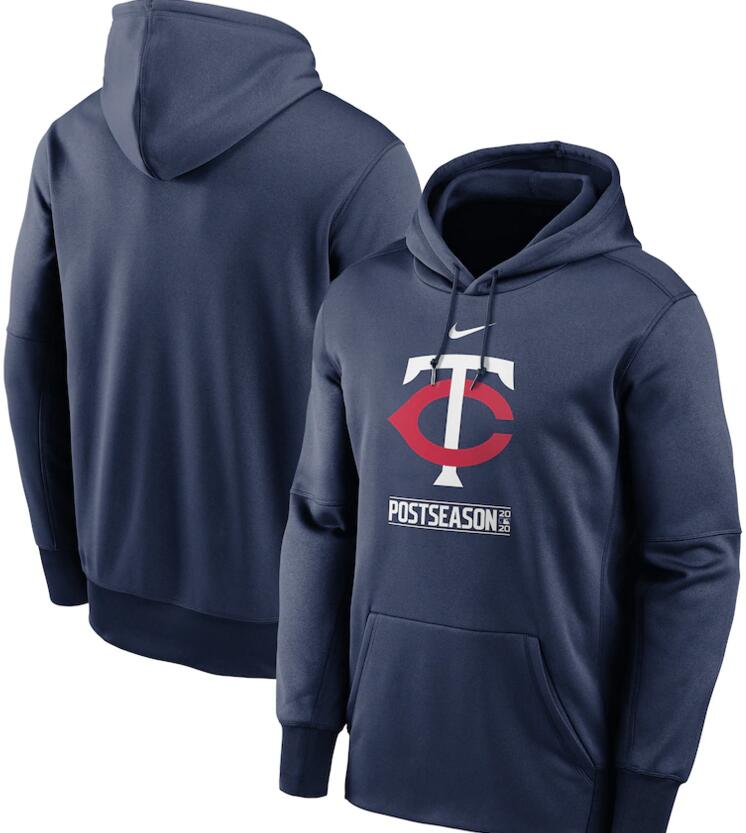 Men's Minnesota Twins Nike Navy 2020 Postseason Collection Pullover Hoodie