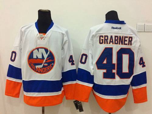 Men's New York Islanders #40 Michael Grabner White Jersey