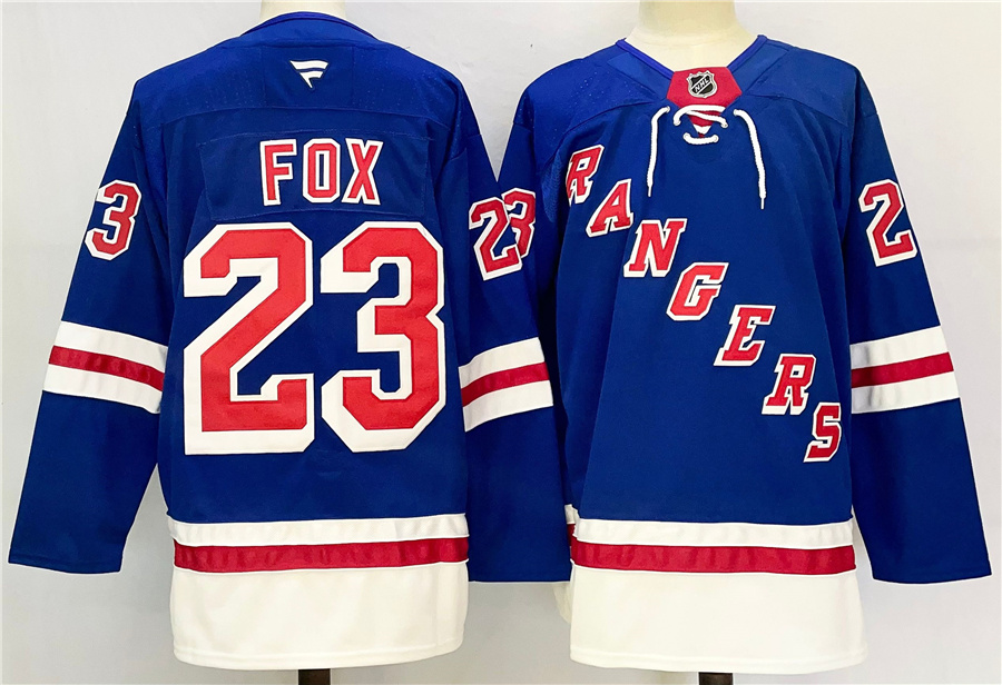 Men's New York Rangers #23 Adam Fox Royal 2024-25 Home Stitched Hockey Jersey