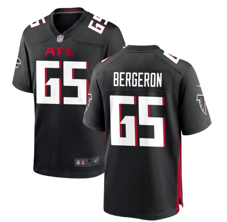 Men's Nike Atlanta Falcons #65 Matthew Bergeron Black Game Jersey