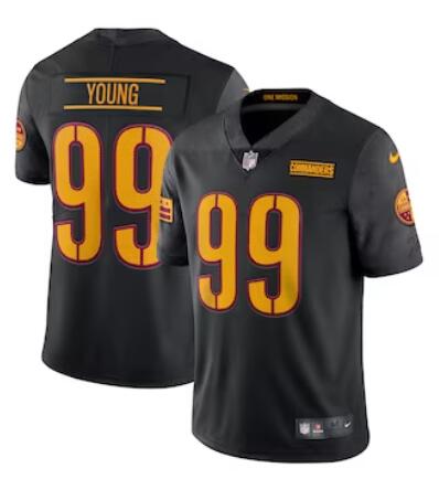 Men's Nike Chase Young Black #99 Washington Commanders Alternate Vapor Limited Jersey