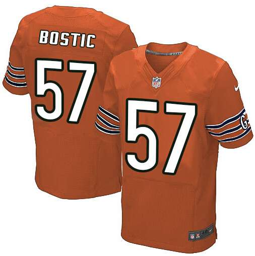 Men's Nike Chicago Bears #57 Jon Bostic Elite Orange Alternate NFL Jersey