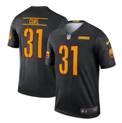 Men's Nike Kamren Curl #31 Black Washington Commanders Alternate