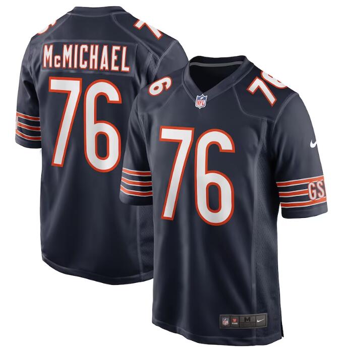 Men's Nike Steve McMichael Navy Chicago Bears #76 Retired Player Game Jersey
