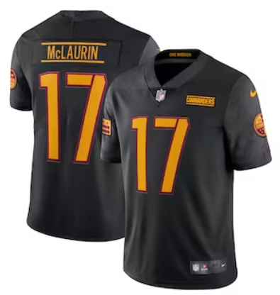Men's Nike Terry McLaurin #17 Black Washington Commanders Alternate Vapor Limited Jersey