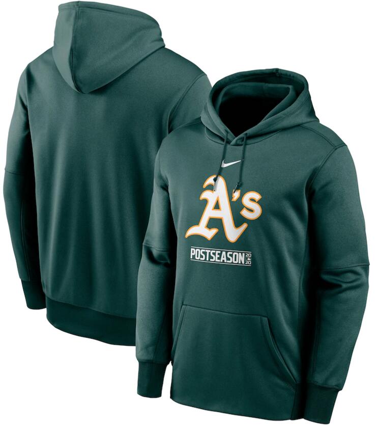 Men's Oakland Athletics Nike Green 2020 Postseason Collection Pullover Hoodie