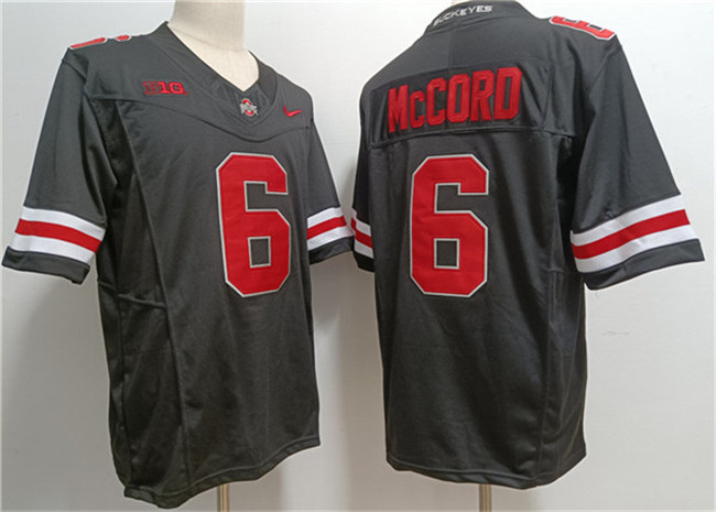 Men's Ohio State Buckeyes #6 Kyle McCord Black 2023 F.U.S.E. Limited Stitched Jersey