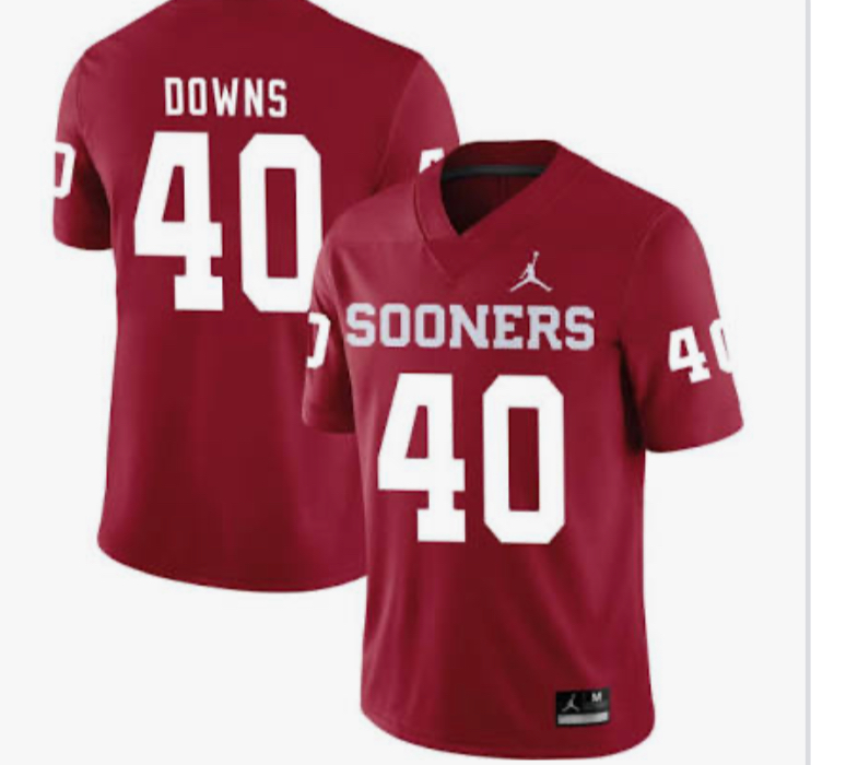 Men's Oklahoma Sooners #Ethan Downs Ncaa Red Jerseys