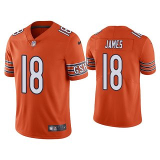 Men's Orange Chicago Bears #18 Jesse James Vapor untouchable Limited Stitched Jersey