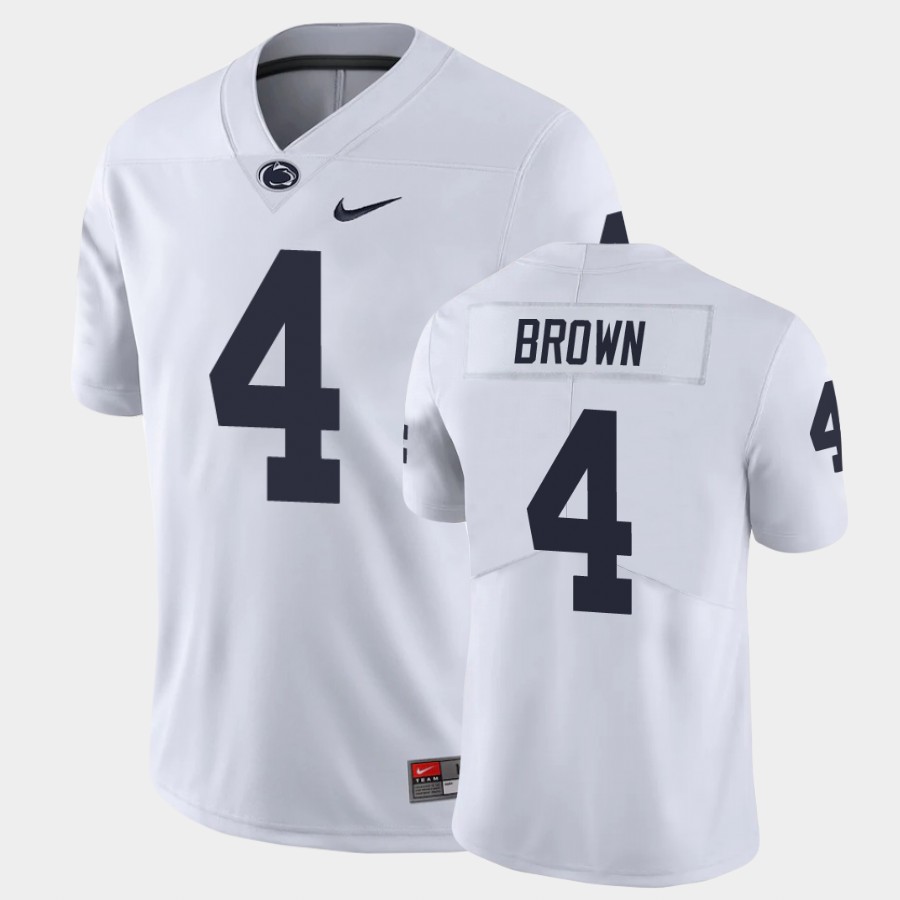 Men's Penn State Nittany Lions #4 Journey Brown White Limited College Football Jersey