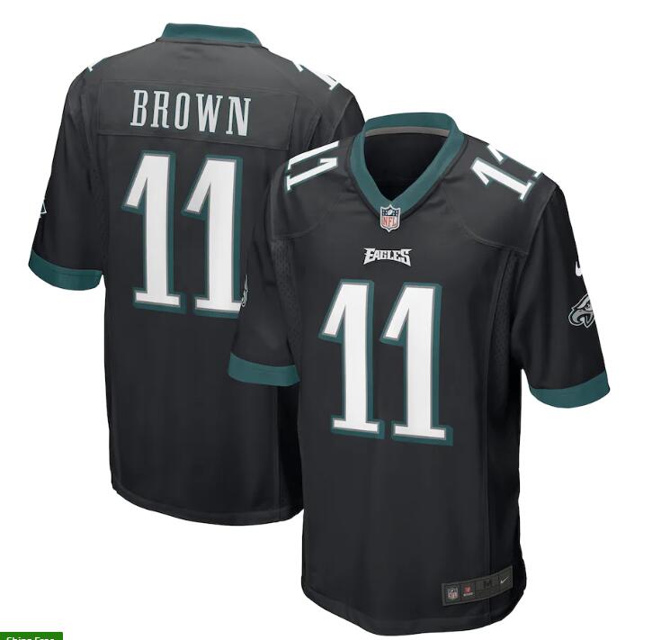 Men's Philadelphia Eagles A.J. Brown Nike Black Game Jersey