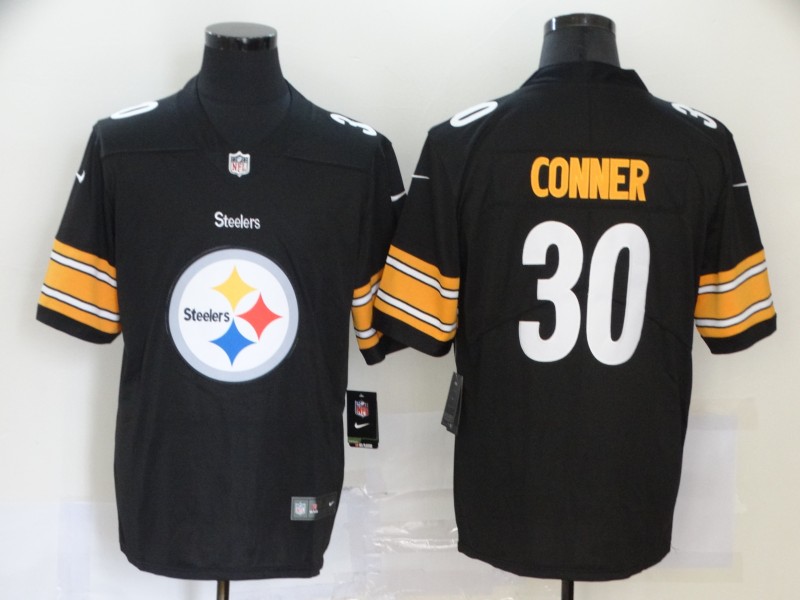 Men's Pittsburgh Steelers #30 James Conner Black 2020 Big Logo Vapor Untouchable Stitched NFL Nike Fashion Limited Jersey