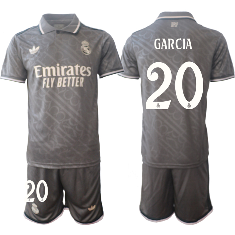 Men's Real Madrid 2nd away 20# GARCIA 2024-25 Suit Soccer Jerseys