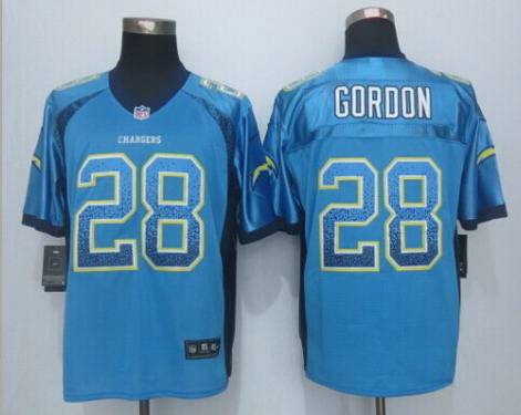 Men's San Diego Chargers #28 Melvin Gordon Nike Drift Fashion Orange Elite Jersey