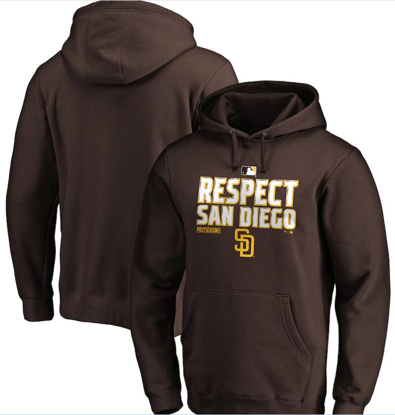 Men's San Diego Padres Brown 2020 Postseason Collection Pullover Hoodie