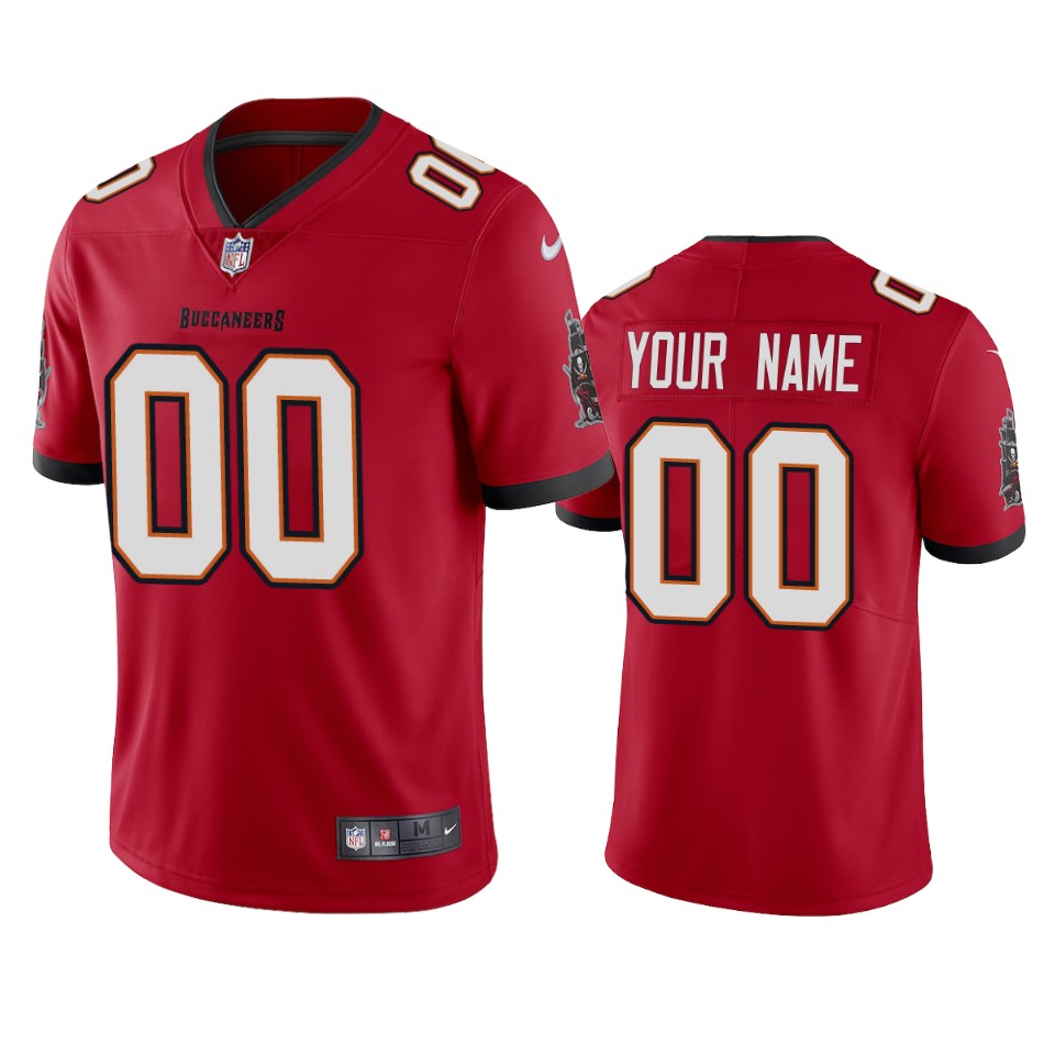 Men's Tampa Bay Buccaneers Custom Red Vapor Limited Nike Jersey