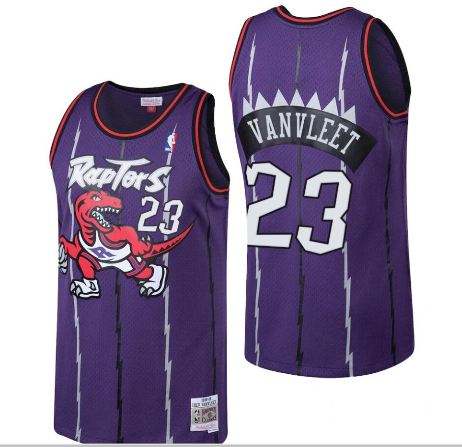 Men's Toronto Raptors #23 Fred VanVleet Purple Hardwood Classic Swingman Jersey Men