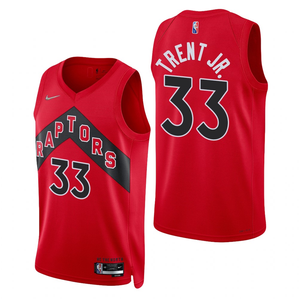 Men's Toronto Raptors Gary Trent Jr. Red 75th Anniversary Diamond Jersey 2021-22 jerseys