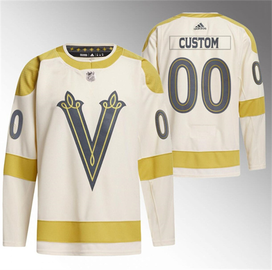 Youth/Women/Men's Vegas Golden Knights Custom Cream 2024 Winter Classic Breakaway Stitched Jersey