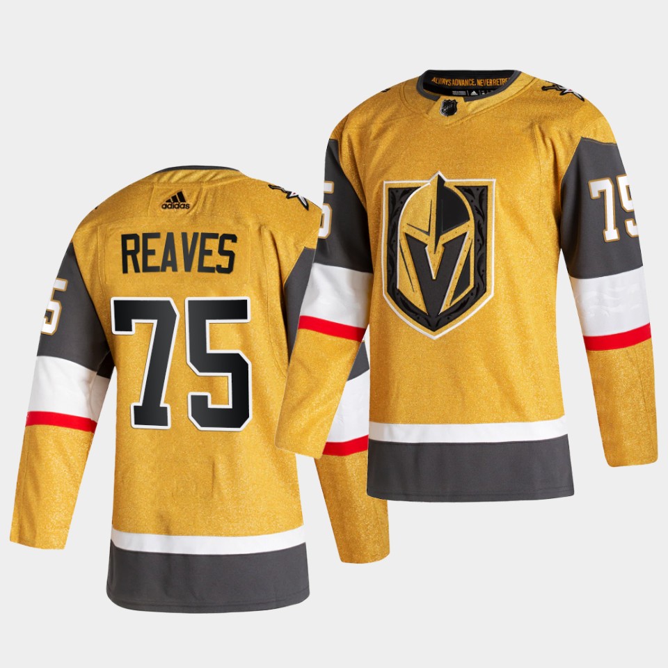 Men's Vegas Golden Knights Ryan Reaves Alternate Gold Authentic Player 2020-21 Jersey