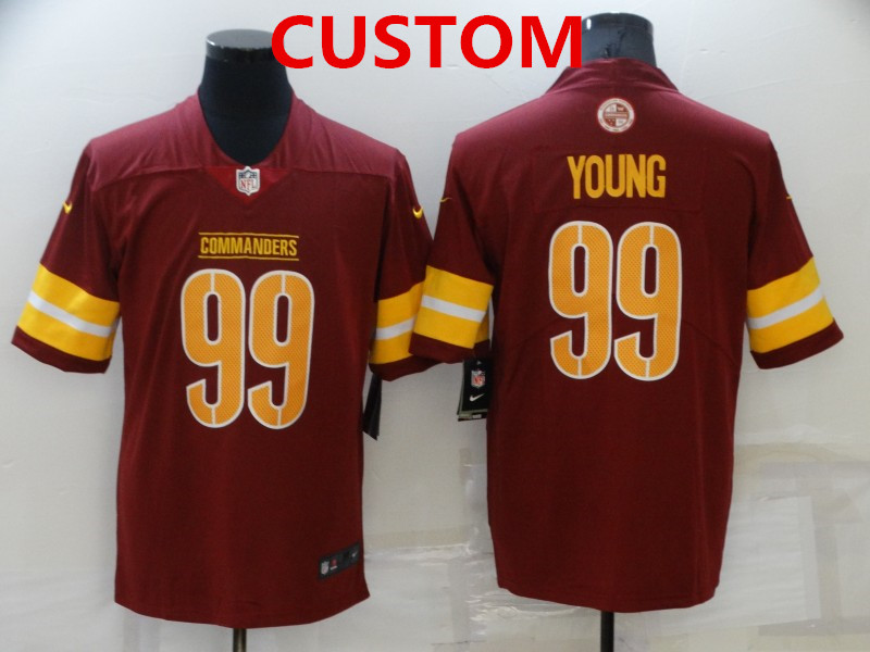Men's Washington Commanders Customized Red NEW 2022 Vapor Untouchable Stitched Nike Limited Jersey
