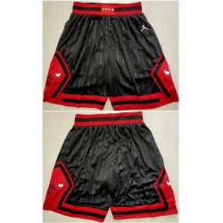 Men Chicago Bulls Black Mitchell Ness Shorts Run Small .
