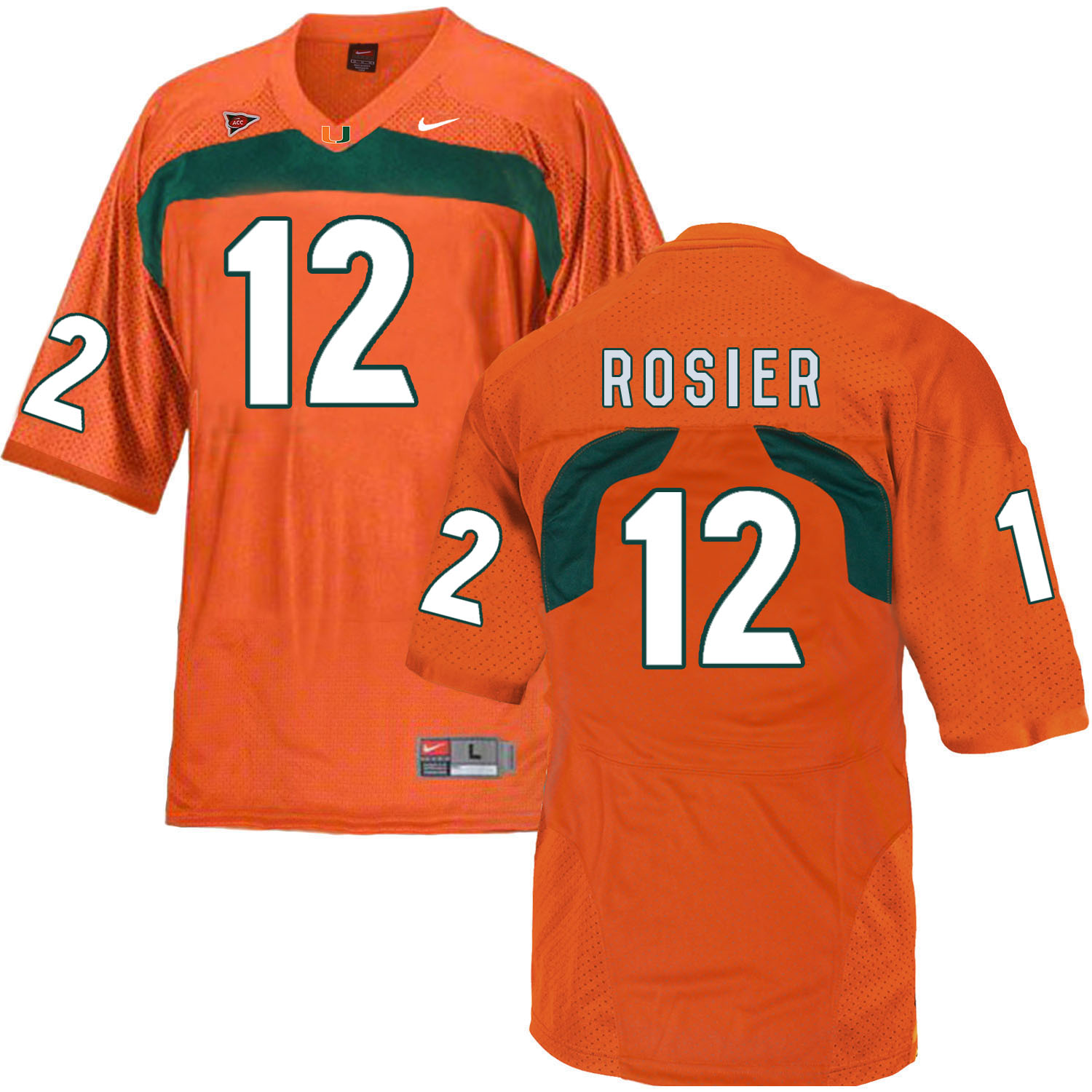 Miami Hurricanes 12 Malik Rosier Orange College Football Jersey