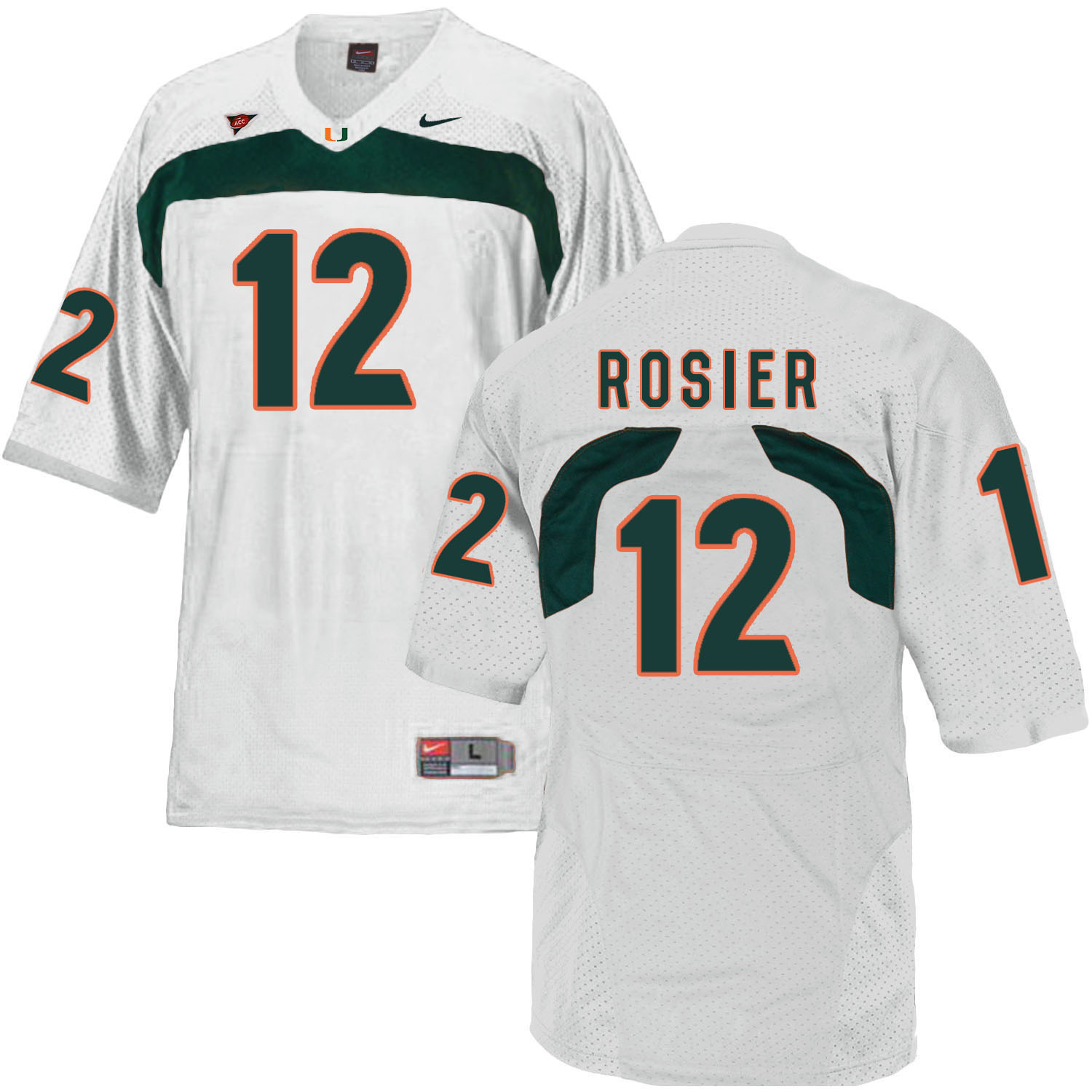 Miami Hurricanes 12 Malik Rosier White College Football Jersey