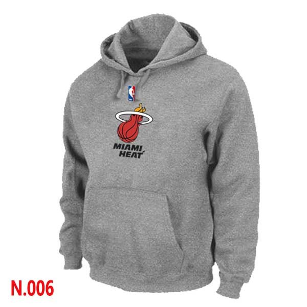 NBA Heat Pullover Hoodie L.Grey