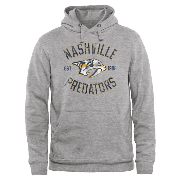 Nashville Predators Heritage Pullover Hoodie Ash