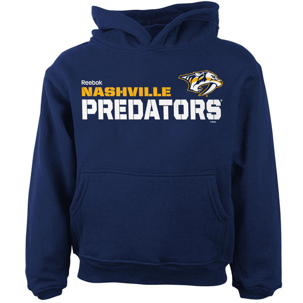 Nashville Predators Reebok Toddler Clean Cut Pullover Hoodie Navy