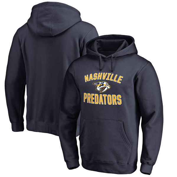 Nashville Predators Victory Arch Fleece Pullover Hoodie Navy