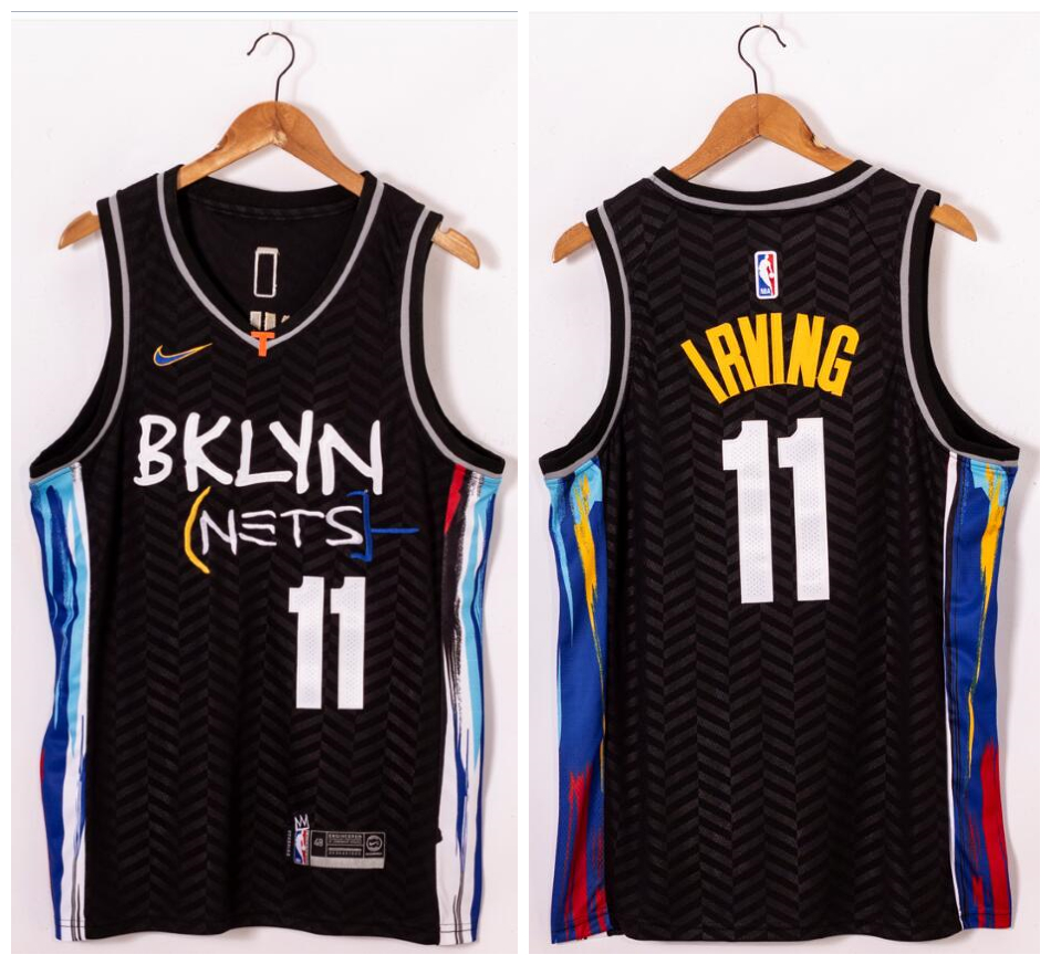 Nets 11 Kyrie Irving Black 2021 Nike Swingman Jersey