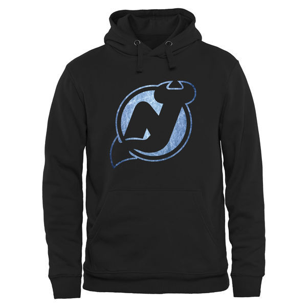 New Jersey Devils Black Team Logo Men's Pullover Hoodie07