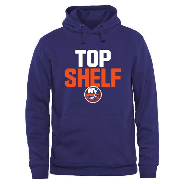 New York Islanders Purple Team Logo Men's Pullover Hoodie02