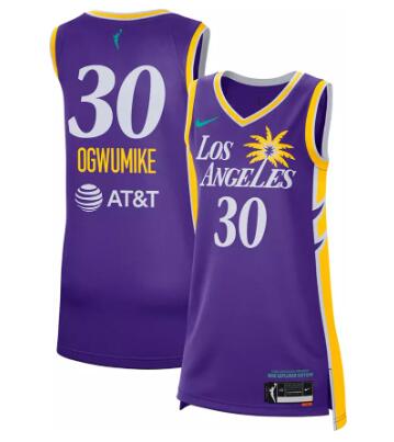 Unisex Nike Adult Los Angeles Sparks #30 Nneka Ogwumike Purple Victory 2024 Explorer Jersey