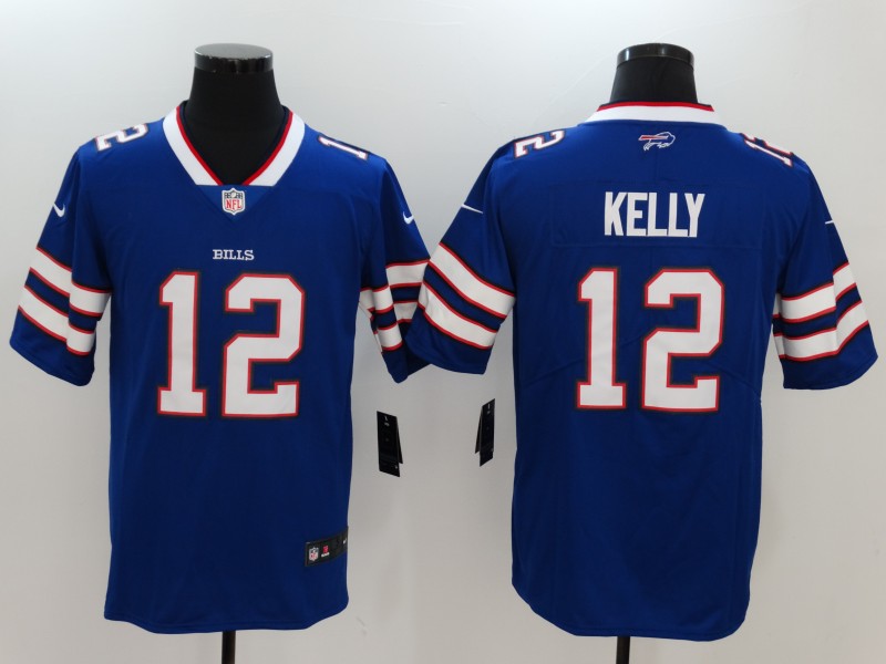 Nike Bills 12 Jim Kelly Blue Vapor Untouchable Player Limited Jersey