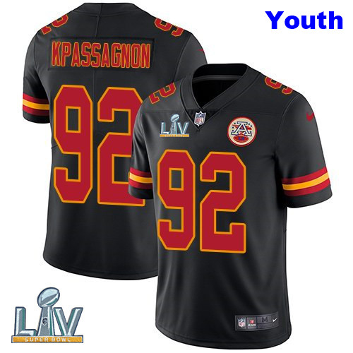 Nike Chiefs 92 Tanoh Kpassagnon Black Youth Vapor Untouchable Limited Jersey