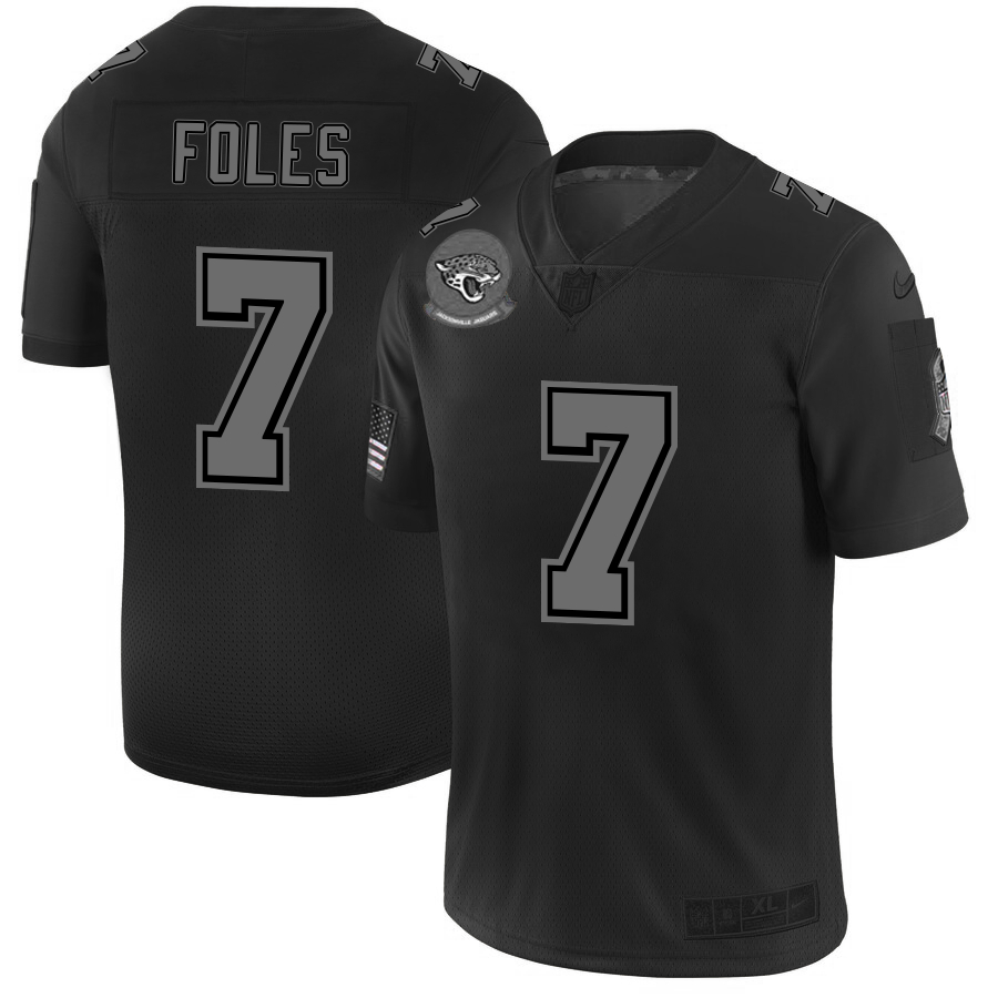 Nike Jaguars 7 Nick Foles 2019 Black Salute To Service Fashion Limited Jersey